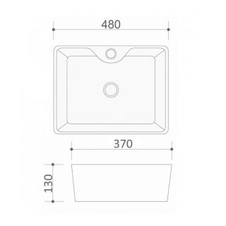 Раковина чаша Maretti UM13NS96-560MR, черный мрамор